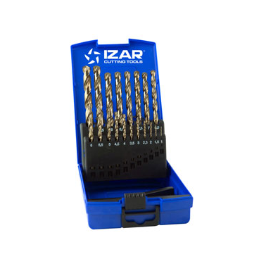 JUEGO DE BROCAS IZAR  HSS-CO 19 PIEZAS