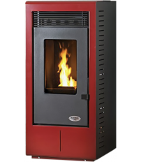 ESTUFA PELLET VIGO S1 ACERO ROJO 11,67KW