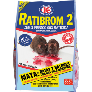 RATICIDA CEBO FRESCO RATIBROM 20X500GR