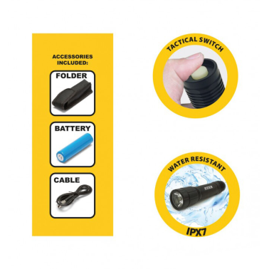 ST143 LINTERNA LED RECARGABLE 20W 2000Lm CON FUNDA VELAMP