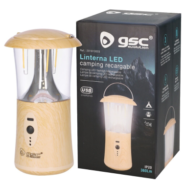 201810003 LINTERNA LED CAMPING RECARGABLE USB 5W IP20 GSC