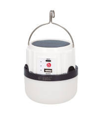 201840003 LINTERNA LED SOLAR CAMPING RECARGABLE USB 5W IP44 GSC