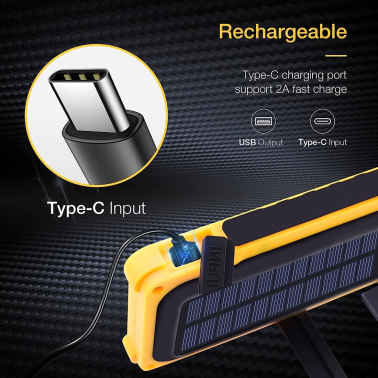 2423310 LINTERNA SOLAR LED RECARGABLE 10+5W 6500K 800Lm