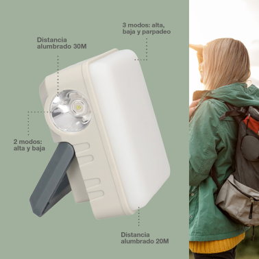 201840002 LINTERNA SOLAR LED RECARGABLE 290LM GSC