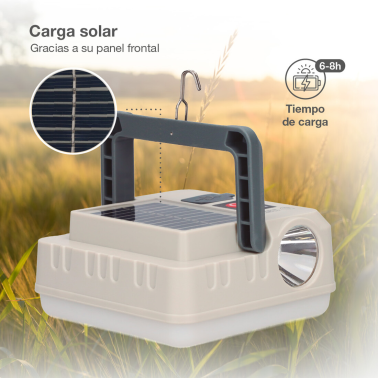 201840002 LINTERNA SOLAR LED RECARGABLE 290LM GSC