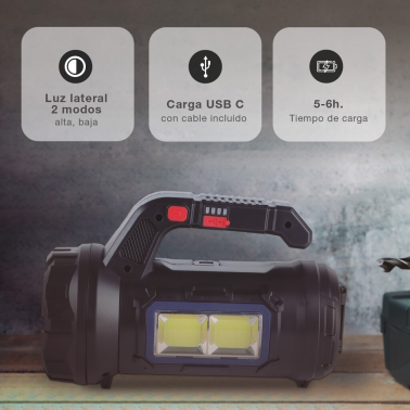201800016 LINTERNA MULTIUSOS 10W CON CAJA DE HERRAMIENTAS GSC