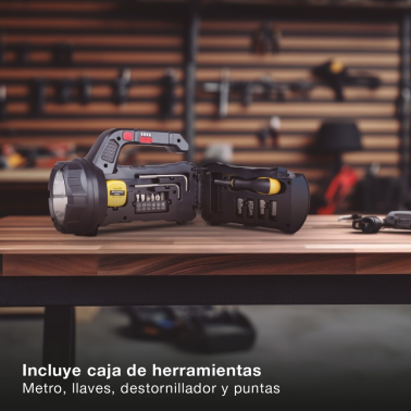 201800016 LINTERNA MULTIUSOS 10W CON CAJA DE HERRAMIENTAS GSC