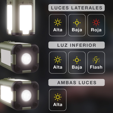 201840006 LINTERNA SOLAR LED CAMPING RECARGABLE 500lm GSC