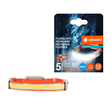 175886 LINTERNA LED COB DE CABEZA RECARGABLE 3W 300Lm LEDVANCE