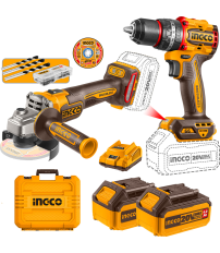 KIT TALADRO PERC.66NM+AMOL 115MM+2B+MAL