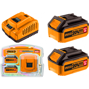 KIT CARGADOR+2 BATERIAS 20V 4AH