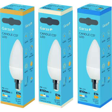 BOMBILLA LED VELA 7W E14 810LM 6500K