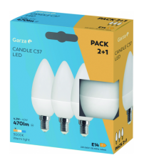BOMBILLA LED VELA 6W E14 470LM 3000K2+1