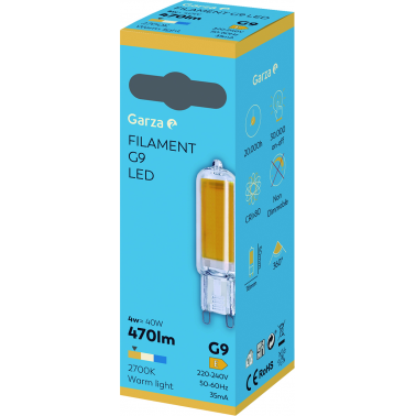 BOMBILLA LED FIL G9 3,5W 400LM 2700K