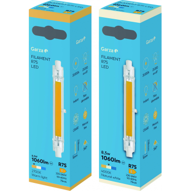 BOMBILLA LED FIL R7S 8,5W 1060LM 2700K