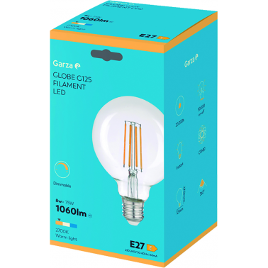 BOMBILLA LED FILG125 7,8WE27 1060LM2700K