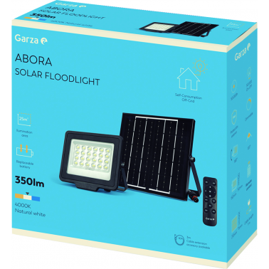 FOCO EXT LED SOLAR ABORA 350LM 4000K