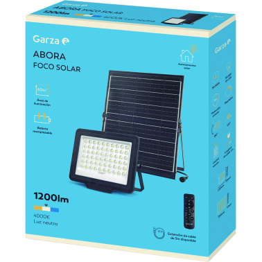 FOCO EXT LED SOLAR ABORA 1200LM 4000K