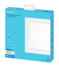 DOWNLIGHT CUAD 225MM 18W 1600LM 6500K BL