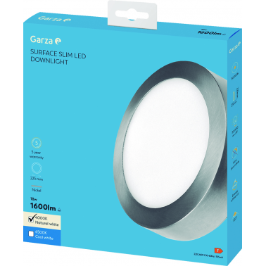 DOWNLIGHT CIRCSUP Ã225 18W 4000K NIQUEL