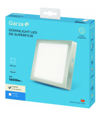 DOWNLIGHT CUADSUP 225MM 18W 6500K NIQUEL