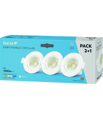 EMPOTRABLE CIRC 7W 60Âº 700LM PACK 3 BCO