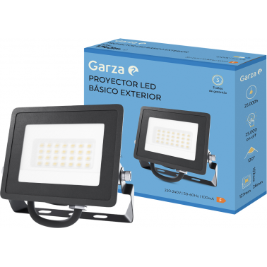 PROYECTOR LED NGR.20W 2000LUM.6500K IP65