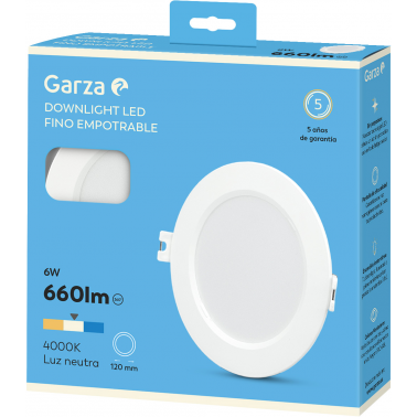 DOWNLIGHT CIRC Ã120 6W 660LM 4000K BL