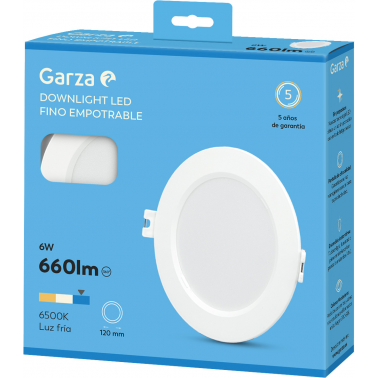 DOWNLIGHT CIRC Ã120 6W 660LM 6500K BL