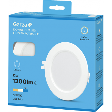 DOWNLIGHT CIRC Ã170 12W 1200LM 6500K BL