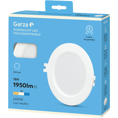 DOWNLIGHT CIRC Ã220 18W 1950LM 4000K BL