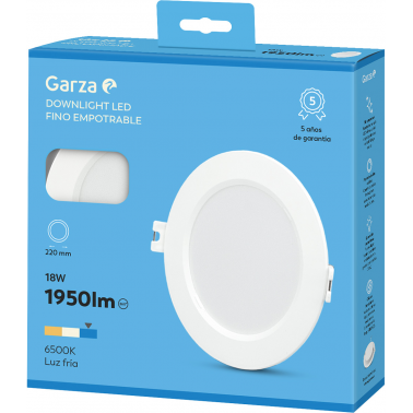 DOWNLIGHT CIRC Ã220 18W 1950LM 6500K BL