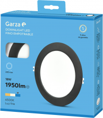 DOWNLIGHT CIRC Ã220 18W 1950LM 6500K NEG