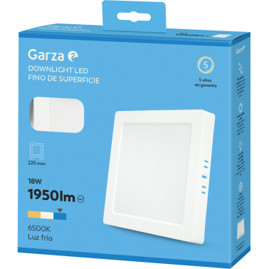 DOWNLIGHT CUADSU 220 18W 1950LM 6500K BL