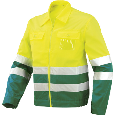 CAZADORA ALTA VISIBILIDAD VERDE/AMARILLO TALLA-L