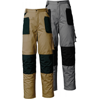 PANTALON STRETCH BEIGE/NEGRO 8730C T-XXL