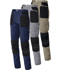 PANTALON STRETCH BEIGE/NEGRO 8730B T-XXL
