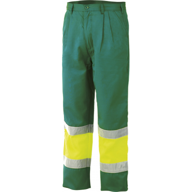 PANTALON ALTA VISIBILIDAD VERDE/AMARILLO T-XXL