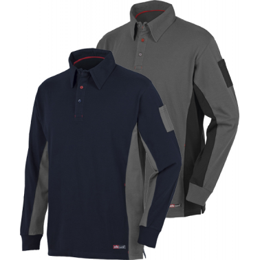 POLO STRETCH M/LARGA GRIS/NGR.8173 T-XL