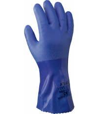 GUANTE PVC SHOWA 660 T-08 AZUL
