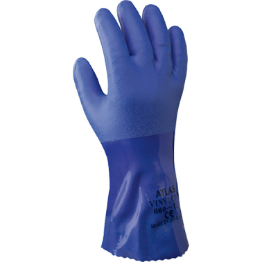 GUANTE PVC SHOWA 660 T-10 AZUL