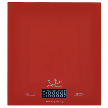 729R BASCULA DE COCINA ROJA CRISTAL TEMPERIT JATA