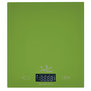 729V BASCULA DE COCINA VERDE CRISTAL TEMPERIT JATA