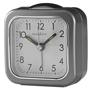 CLDK005GY RELOJ DESPERTADOR ANALOGICO GRIS NEDIS
