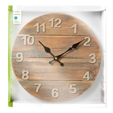 CLWA002WD30 RELOJ DE PARED CIRCULAR ø30cm MADERA