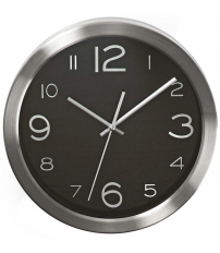 CLWA010MT30BK RELOJ DE PARED CIRC ø30cm NEGRO INOX