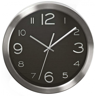 CLWA010MT30BK RELOJ DE PARED CIRC ø30cm NEGRO INOX