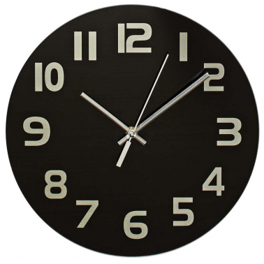 CLWA006GL30BK RELOJ DE PARED CIRCULAR ø30cm NEGRO