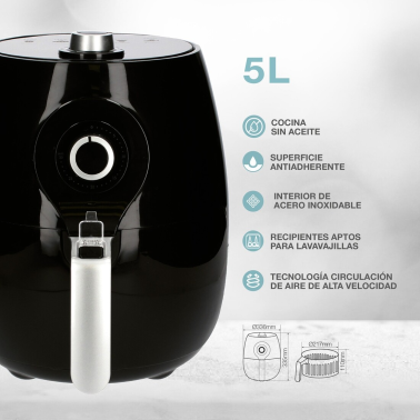 400035012 FREIDORA DE AIRE NARIA 5L 1450W GSC