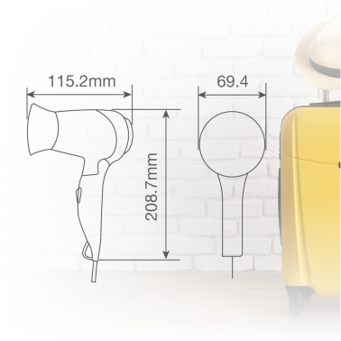 400070002 SECADOR DE VIAJE 1200W INANI GSC